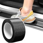 VOLO Carbon Fiber Rubber Waterproof Seal Guard Strips Door Edge Cover Protector (Black, 5 cm x 5 meter )