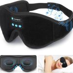 Cannagenix Bluetooth Sleep Mask Sleep Headphones 3D Sleep Mask with Bluetooth Headphones, Wireless Eye Mask Sleeping Side Sleepers Meditation Gifts Travel Gadgets for Men Women (Black)