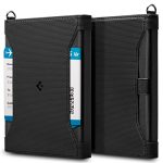 Spigen Leather Passport Card Holder Passport Wallet Travel Documents Organizer Protector Passport Holder Travel Accessories with RFID Blocking Technology SIM Card Pin Included – Black