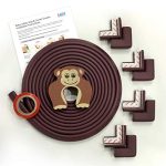 BabySafeHouse Edge Guard and Corner Protector – Extra Long 19ft (16.5ft Edge + 8 Pre-Taped Corner Guards) and Monkey Shape Door Stopper (Brown Color) for Baby Proofing & Child Safety