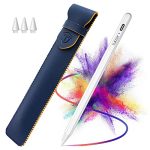 Tukzer Stylus Pen, iPad Pencil with Palm Rejection Tilt Sensor| 2nd Gen for 2018-2023 iPad 6/7/8/9th Gen; iPad 10.2″, Pro 12.9/11″, Mini 6/5th, Air 5/4/3rd, Precise for Writing/Drawing (3 Spare Tips)