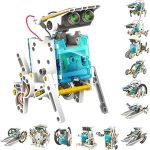 E Trading STEM 13-in-1 Solar Educational Robot Kit Toys – Powered by The Solar Energy – Building Kit DIY Assembly Battery Operated Robotic Set – for Kids, Children & Girls