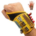 BINYATOOLS Magnetic Wristband With Super Strong Magnets Holds Screws, Nails, Drill Bit. Unique Wrist Support Design Cool Handy Gadget Gift for Fathers, Boyfriends, Handyman, Electrician, Contractor