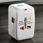 Xariya Universal Adapter, Universal Travel Adapter, All in One International Travel Adapter with USB Ports (White)