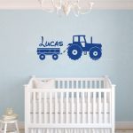 GADGETS WRAP Wall Decal Vinyl Sticker for Home Office Room Decoration Creative Tractor Custom Name Wall Sticker