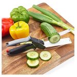 Black Olive 2 in-1 Smart Knife Chopper Cutter – Stainless Steel Blade Knife with Locking Hinge & Spring Action with Sharpe blad for Fruits & Vegetable Chopper for Kitchen, Restaurant, Hotel & cafes