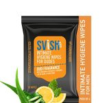 Svish On The Go Intimate Hygiene Wipes For Men l Skin Friendly pH|100% Biodegradable Hygiene Wipes With Oud Fragrance & Aloe Vera Extracts | Prevents irritation in intimate areas(Pack of 4,40 Wipes)