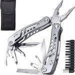 Bk 10 IMPORT & EXPORT 24 In 1 Multifunction Large Size Plier Made of Stainless Steel with 11 Screwdriver Bits for Camping Backpacking Survival & Gifting.