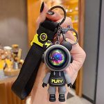 wolpin 1 Pc Keyring & Keychain for Car, Double Pendant Ring Space Astronaut Keychain Home Key Student Bag 