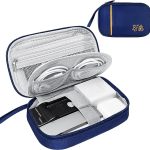 Ambiger Electronic Gadget Travel Organizer, Electronic Accessories Bag, Gadget Organizer Case, Cable Organizer bag Portable Electronic Organizer, External Hard Drive Portable Carrying Case (NavyBlue)