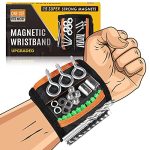 Gifts for Men Christmas Stocking Stuffers, Magnetic Wristband, Cool Gadgets for Men Women Dad Husband Boyfriend Him, Tool Belts with 15 Strong Magnets for Holding Screws, Nails, Wrenches, Drill Bits