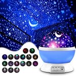 CRENTILA Moon Night Lamp Star Master Led Lights for Home Decoration Romantic Projector 360° Degree Rotating with 8 LED Effects for Parties, Children’s Bedroom, Christmas & Night Funs (Multicolor)