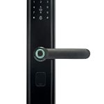 Valencia- Hola Smart Door Lock with Fingerprint, RFID, PIN Access & Key Access, Black,Glass