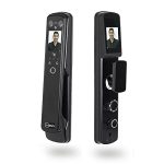 VIZiD Smart Digital Door Locks with Facial Recognition Palm Recognition, PIN, Fingerprint, Card Access & Dual Screen for Home Security DFL 300 (Black)