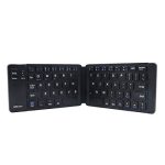 Portronics Chicklet Foldable QWERTY Keyboard, Mini Pocket Sized, Rechargeable, Bluetooth Wireless, One Touch Connect Button, for iOS, Android and Windows Tabs, Smartphones, Black