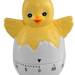 HOME-X Chick Timer, Cute Kitchen Home Decor, Useful Kitchen Gadgets, Animal Timers Mechanical Kitchen Cooking Timer Clock Loud Alarm Counters-Student Timer- 55 Minutes-3 3/4″ L x 3″D