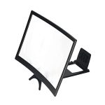 12-inch Phone Screen Magnifier 3D Curved Screen Amplifier for Cell Phone Foldable Screen Enlarger Smartphone Stand for Home Office Kids The Elderly