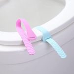 Toilet Seat Lifter, Toilet Seat Lifting Band, Foldable Toilet Cover Seat Lid Lifter Handle Bathroom Accessories, Self-Adhesive Toilet Seat Lifter Lid Handle (Multi color) (2)