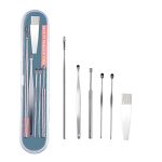 6 Pcs Ear Pick with a Storage Box Earwax Removal Kit | Ear Cleansing Tool Set | Stainless Steel Ear Curette Ear Wax Remover Tool