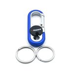 Omuda Stylish Hook Locking Silver Metal Carabiner Double Ring Hook Metal Key Chain for Men & Women