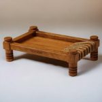 Vesta Homes Wooden Serving Tray for Home, Kitchen, Restaurant, Office Organizer, Dining Table | Premium Acacia Wood (Marwar Khatiya Platter)