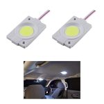 BKN® LED Light for Cars Interior COB Roof Light Bright 12Volts DC universal for all cars – Set of 2 (White Color)