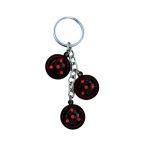 Naruto Double Sided Mangekyou Red Eye of Sharingan Metal Keychain For Men ,Boys | Sasuke Uchiha Keychain | Kakashi Hatake | Itachi Uchiha Clan Logo | Naruto Headband Logo Leaf Village Symbol Keychains