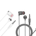 Combo HP-878 Wired Stereo Earphones in-Ear Headphones Bass Earphone, for All Smartphones.(Grey/White)