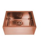 ZAP Millennium Series 304 Grade Stainless Steel Square Single Bowl Kitchen Sink With All-in-One Waste Kit – Deep & Spacious, Soundproof Design, Resistant to heat & Stains (24 x 24) (24 x 18 Rose Gold)