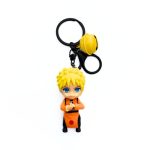 Naruto 3D Head Movable Action Figure Keychain With Metal Hook | Sasuke Uchiha Red Eye of Sharingan | Gaara | Kakashi Hatake Keychain | Itachi Uchiha Clan Logo| Naruto Headband Logo Leaf Village Symbol