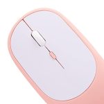 WOMBLE Cordless Bluetooth Mute Mouse Desktop Computer Gadget for Office Pink