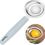 SIYANSHU Egg White Separator Stainless Steel Egg Yolk Separator Egg Gadgets/Divider/Filter/Strainer/Egg Kitchen Tool/Dishwasher Safe Kitchen Cooking Baking Yolk Remover(Pack of-1, Random Color)