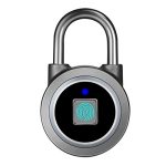 MEGAFEIS Polished Fingerprint Padlock, Bluetooth Lock, APP, IP65 Waterproof, MEGAFEIS Smart Padlock with Keyless Biometric Suitable for Gym, Sports, Bike, School, Cabinet, Garage and Storage