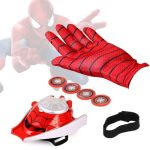 FABIUM Spiderman Gloves Toy with Web Shooter Disc Launcher Real Life Gadget Super Hero Action Figure Birthday Return Gifts for Kids Boys and Girls
