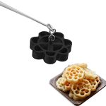Smart gadgets Non Stick Achappam Maker Achappam Mould with Stay Cool Handle Rose Cookie Maker (Black)