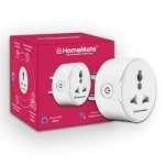 HomeMate WiFi Smart Plug Socket 10A (Pack of 1), With Energy Metering, Type – D, Suitable for Small appliances, Works with Amazon Alexa, Google Assistant and Siri