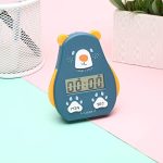 Agabani Cute Cartoon Digital Electronic Kitchen Timer & Stopwatch with LCD Display and Retractable Stand, Timing Alarm Clock for Cooking | Baking | Kids Study Yoga Shower Bathroom (Dark Blue)