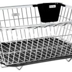 Plantex Stainless Steel Dish Drainer Basket for Kitchen Utensils/Dish Drying Rack with Drainer/Bartan Basket/Plate Stand(Size- 56x43x23 CM/Chrome Finish)