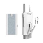 CLAW Q8 8-in1 Portable Cleaning Kit for Phones, Tablets, Laptops, Gaming Keyboards and Earbuds with Built in Mobile Holder (White)