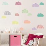 GADGETS WRAP Colorful DIY Cloud Wall Decals Mural Art for boy Nursery Bedroom Home Decoration Vinyl Removable Wall Sticker Self Adhesive Wallpaper