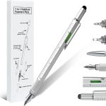 YAVRIXZ 6 in 1 Multifunction Tool Pen, with Ballpoint Pen, Touch Screen Stylus, Ruler, Spirit Level, Flat-head Screwdriver, All-in-One Tech-Tool Gadgets for Mens Gifts