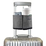 riemot Luggage Travel Cup Holder Free Hand Drink Caddy – Hold Two Coffee Cups – Fits Roll on Suitcase Handles