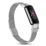 KOREDA Compatible with Fitbit Luxe Bands for Women Men, Stainless Steel Mesh Loop Adjustable Magnetic Wristband Strap Replacement for Fitbit Luxe Fitness and Wellness Tracker