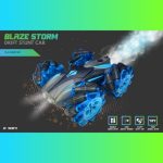 PLUSPOINT RC Stunt Drift Blaze Storm Car 4×4 Wheel Drive High Speed Remote Control | Rock Crawler Climber Cool Water Smoke Fogger 4×4 Off Roader | A for Kids Adults (Blue)