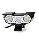 BIKERS GADGET ZONE 3OEB1 3 LED Owl Eye Waterproof CREE LED Fog Light with High Beam/Low Beam Function for Bike/Motorcycle and Cars (30W, Black, 1 PC)