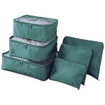 UNIQUE GADGET 6pcs Packing Cubes Portable Travel Storage Bag Organiser Luggage Suitcase Compression Pouches Luggage Organiser – TRLDBAGGR, Green