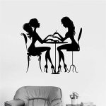 Gadgets Wrap Beauty Salon Nail Vinyl Wall Stickers Hair Woman Girl Art Wallpaper Decor Home Cute Living Sticker