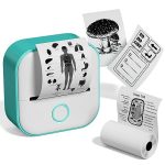 Memoqueen Mini Pocket Sticker Printer T02 Sticker Maker Machine, Thermal Photo Printer for Photos, Diaries, Memo, Study Notes, Work Plans, Wireless Receipt Printer Compatible with iOS & Android, Green