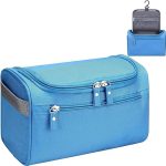 Unyks Star Hanging Travel Toiletry Bag Organizer & Bathroom Hygiene Dopp Kit with Hook for Traveling Accessories Toiletries Bathroom Shaving & Makeup for Men and Women (Sky Blue)