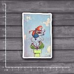 Gadgets Wrap Vinyl Student Favorite Mario Illustration Scrapbooking Stationery Graffiti Sticker Decor (60 cm X 5 cm, Multicolor)